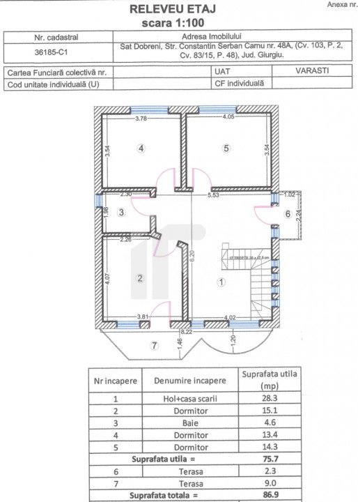 Casa 186 mp + teren 651 mp Dobreni 